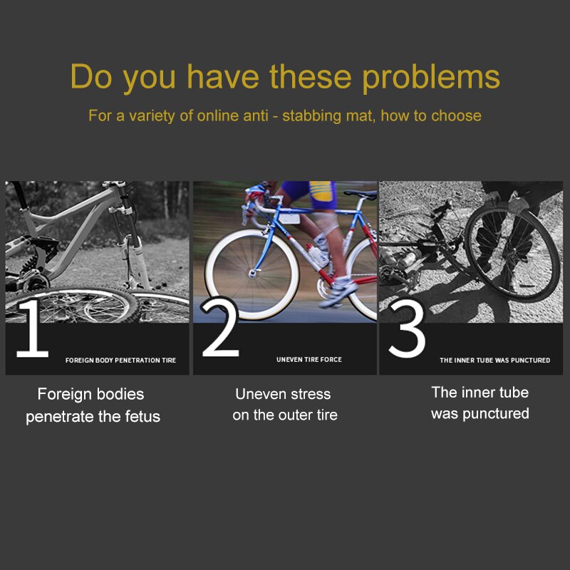 Bike Protection Pad Bicycle Tire Liner Bike Puncture Proof Belt Protection Pad Cycling Anti-Puncture Tyre Protector Tape for