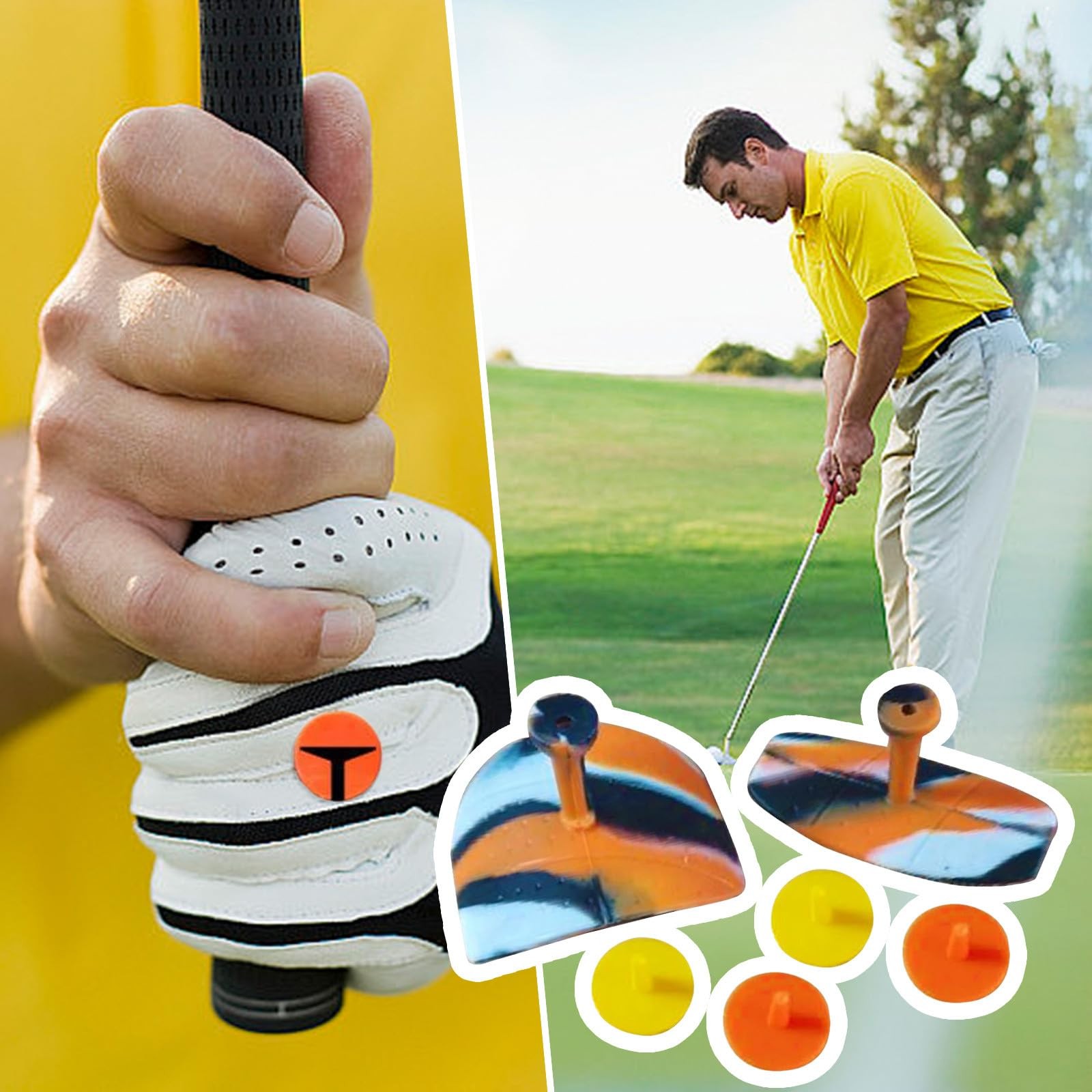 Przenośny trener golfa, pomoc treningowa dla mężczyzn T-Golf Club, wygodna podkładka pod uchwyt do ćwiczeń w huśtaniu, niezbędne akcesoria do golfa