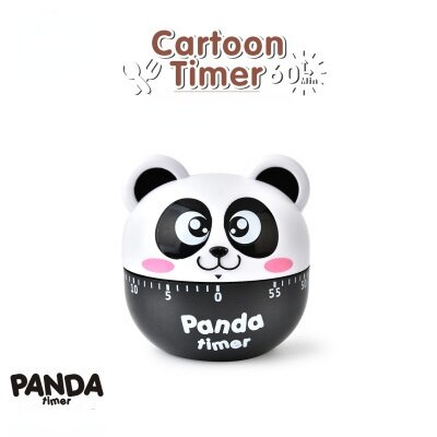 Rappel de cuisine en forme de légumes, dessin animé, minuterie de 60 minutes, aide à la cuisson, chronographe de cuisine: Black Panda