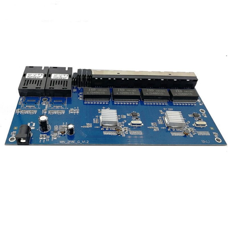 2G8E 8UTP RJ45 Gigabit Switch Ethernet Porta In Fibra SC Connettore 8X10/100/1000M PCBA Bordo di Fibra Ottica piatto convertitore