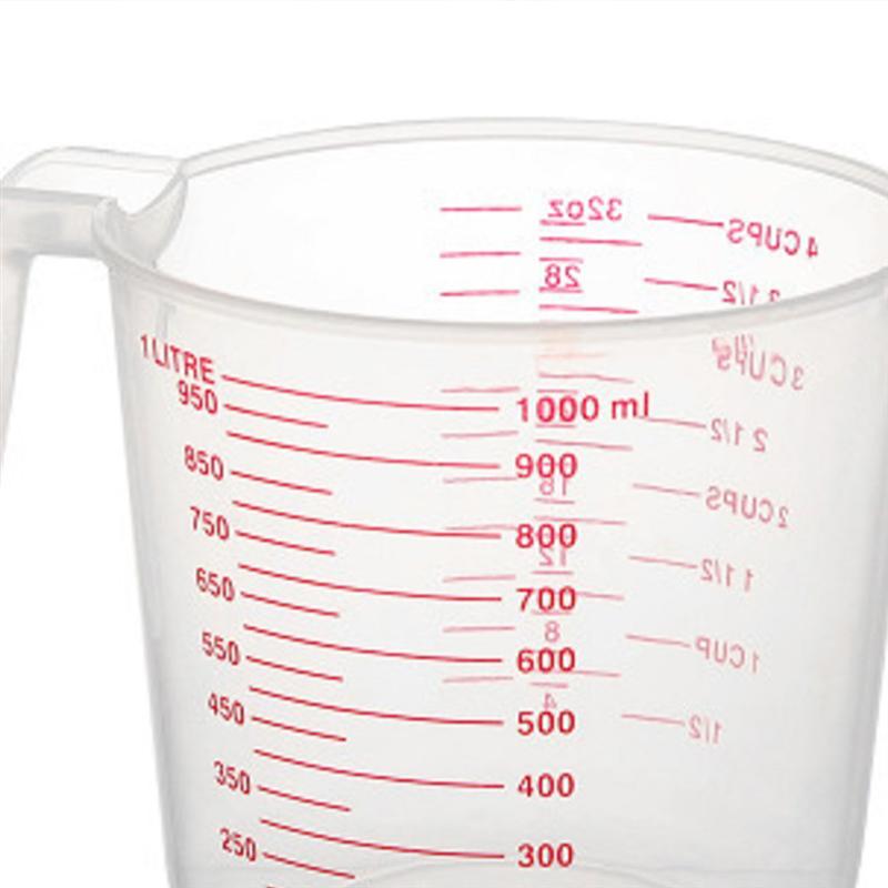 1000ml Liquid Measuring Cup Container Clear Plastic Graduated Measuring Volumetric Beaker Tool Baking Kitchen Accessories