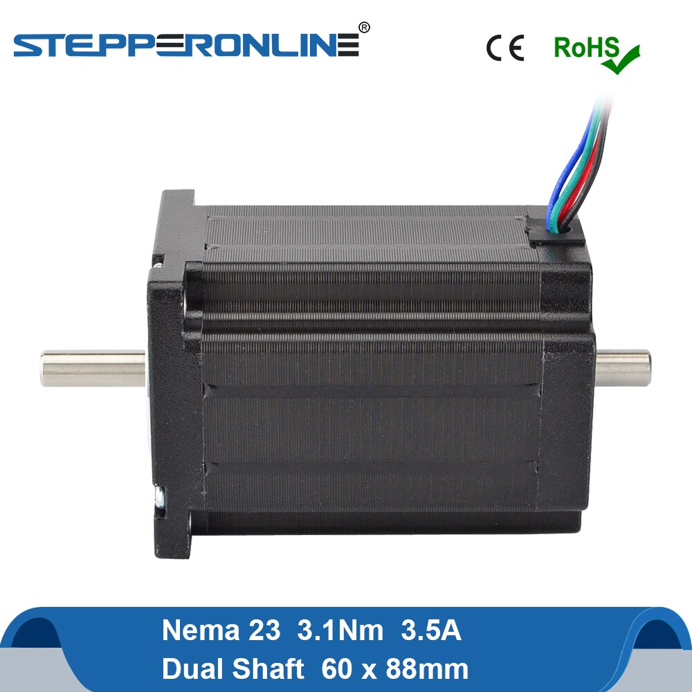 Dual Shaft Nema 24 Stepper Motor 3.1Nm 60x60x88mm ... – Vicedeal