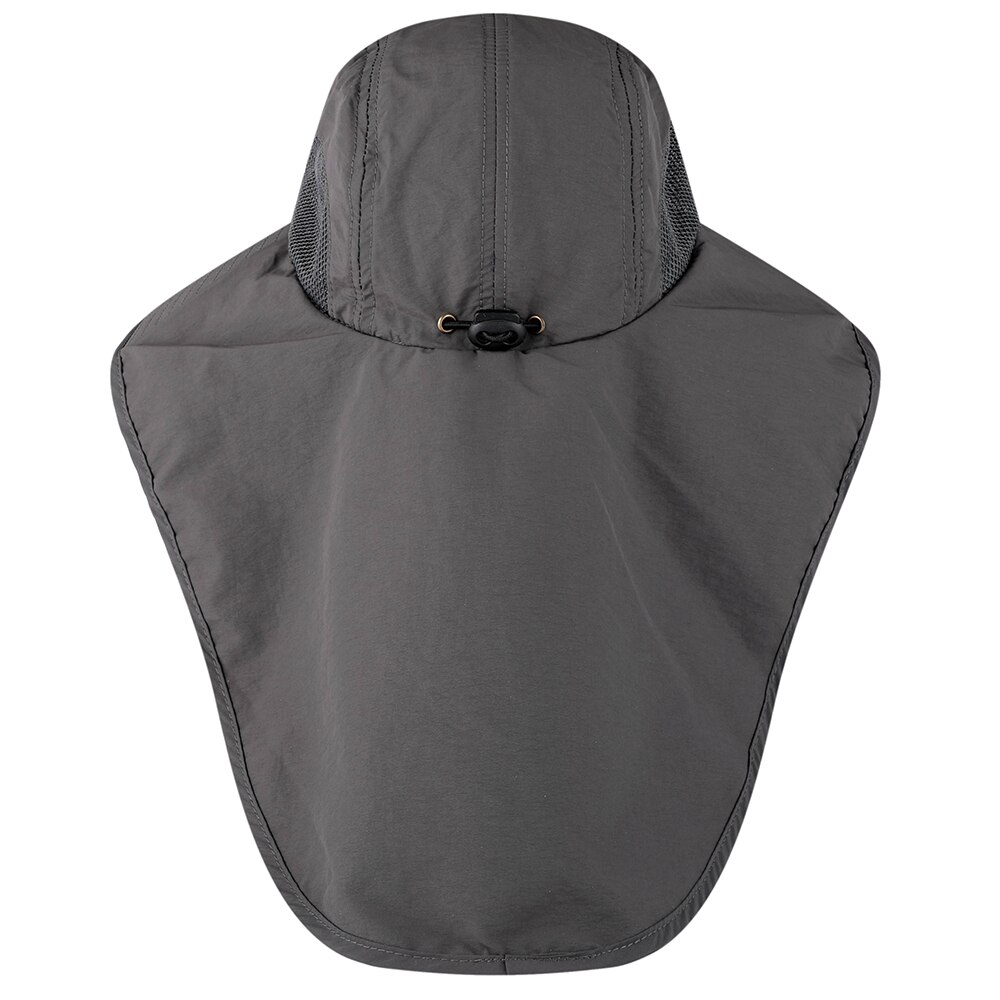 Outdoor UPF 50+ UV Protection Fishing Hat for Men Women Wide Brim with Neck Flap Side Mesh Camping Farming Beach Cycling Cap