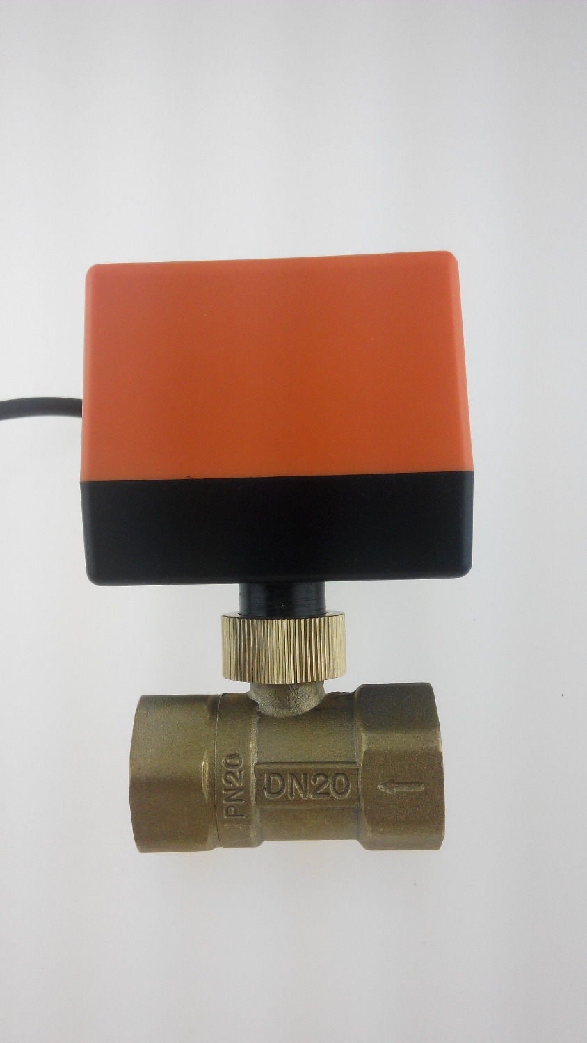 G3/4" DN20 electric actuator valve, 2 way Brass Motorized Ball Valve,220VAC,CE