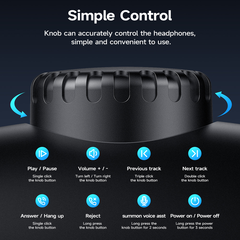 HOCO ulepszony W35 Max Bluetooth 5.3 Bezprzewodowe słuchawki 40 mm Sterownik na ucho Sportowe słuchawki douszne 800 Mah z mikrofonem HiFi Earbuds