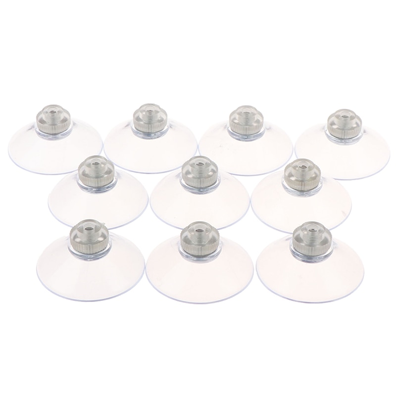 Ventosas con tuerca moleteada para cocina, 10 Uds. De rosca M4 de 40mm, ventosa transparente con tornillo, colgador de almacenamiento, herramientas para el hogar