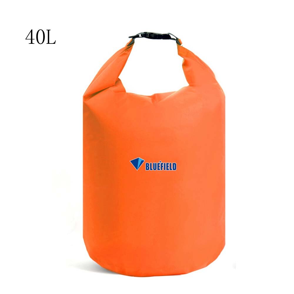 Waterproof Pouch 10L 20L 40L Water Bags Waterproof Bag Storage Dry Bags Canoe Kayak Rafting Dry Bag with Adjustable Strap Hook: 40L Orange