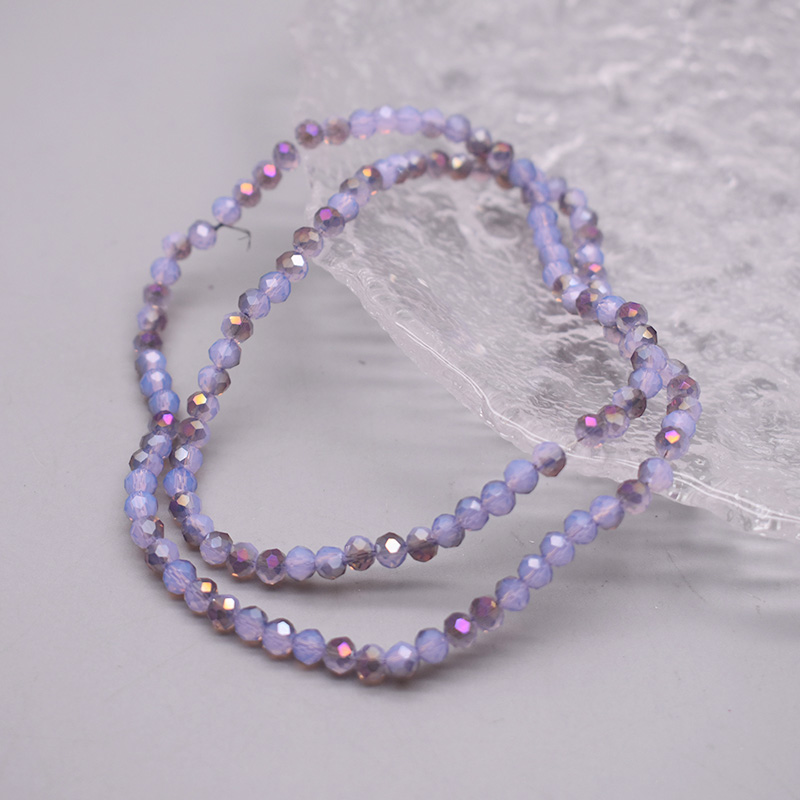 Shiny Color 4mm Rondelle Crystal Glass Beads Faceted Loose Spacer Glass Beads for Jewelry Making DIY Bracelet: Fluorescent Yellow