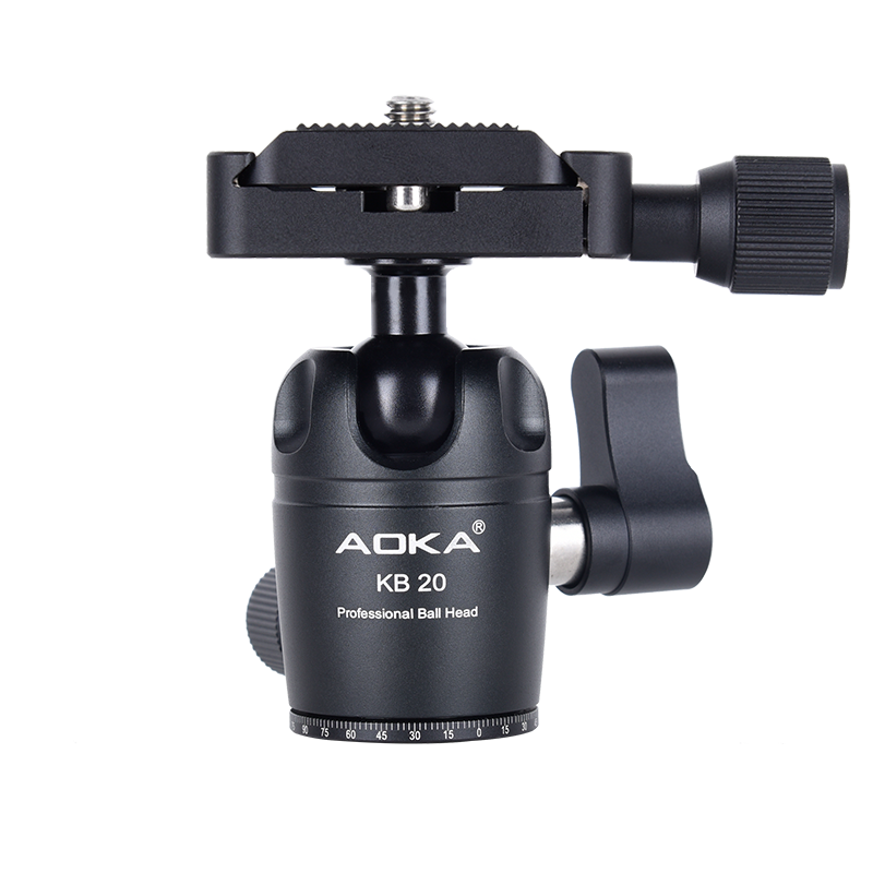 AOKA-cámara portátil CMP163C de fibra de carbono, rótula de bola de trípode para SLR DSLR, cámara Digital ligera de: KB20