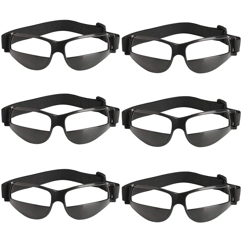 6 Pack Basketball Dribble Goggles Basketball Training Aid Dribbling Glasses Specs Team Sports Equipment