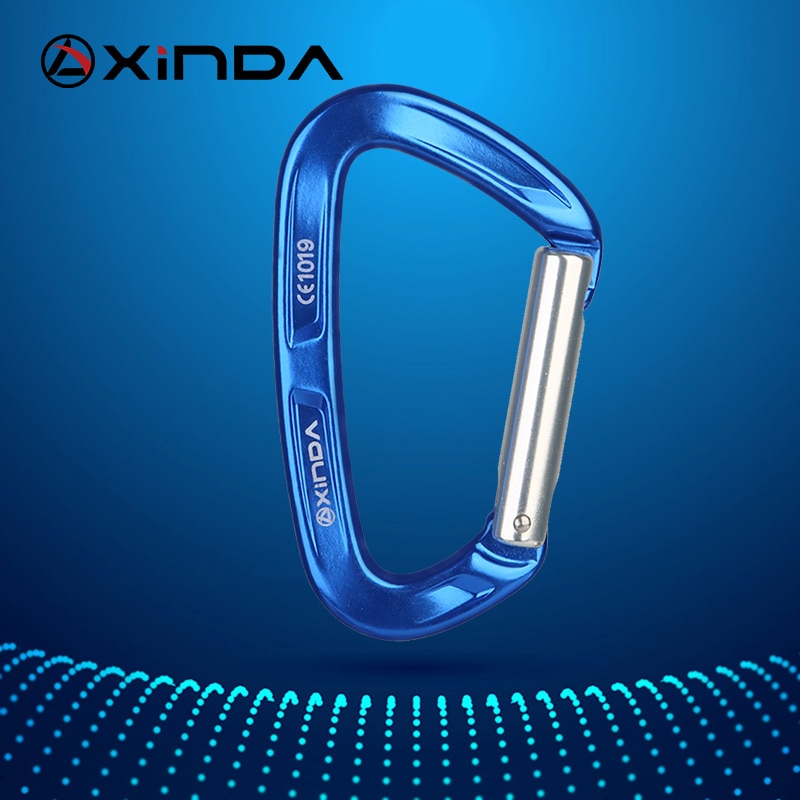 XINDA 25KN Rock Climbing Straight Quickdraw Spring-loaded Gate Aluminum Carabiner Outdoor Kits