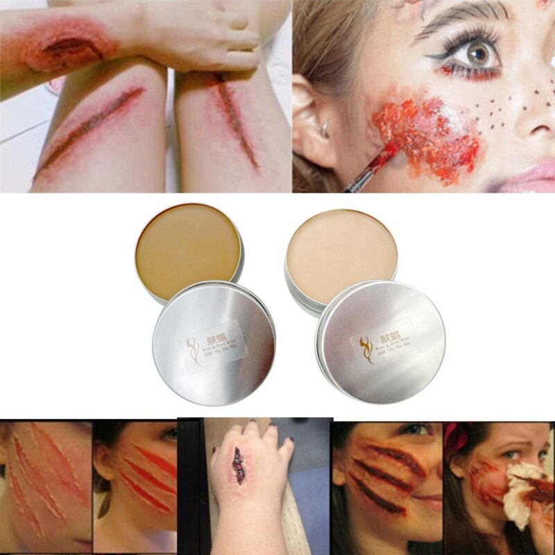 Halloween machen-hoch Cosplay Pad Nase Narben Wachs Handgelenk Fleisch Farbe Abdeckung Augenbrauen Schlamm Gestaltung Spezielle Effekte machen-hoch Körper Malen