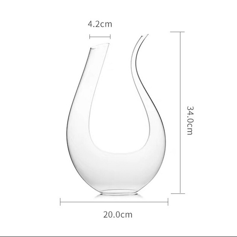 U-shaped Wine Pouring Device Large Decanter Red Wine Crystal Glass Wine Pot Wine Foreign Wine 1500ml Bar Accessory: Default Title