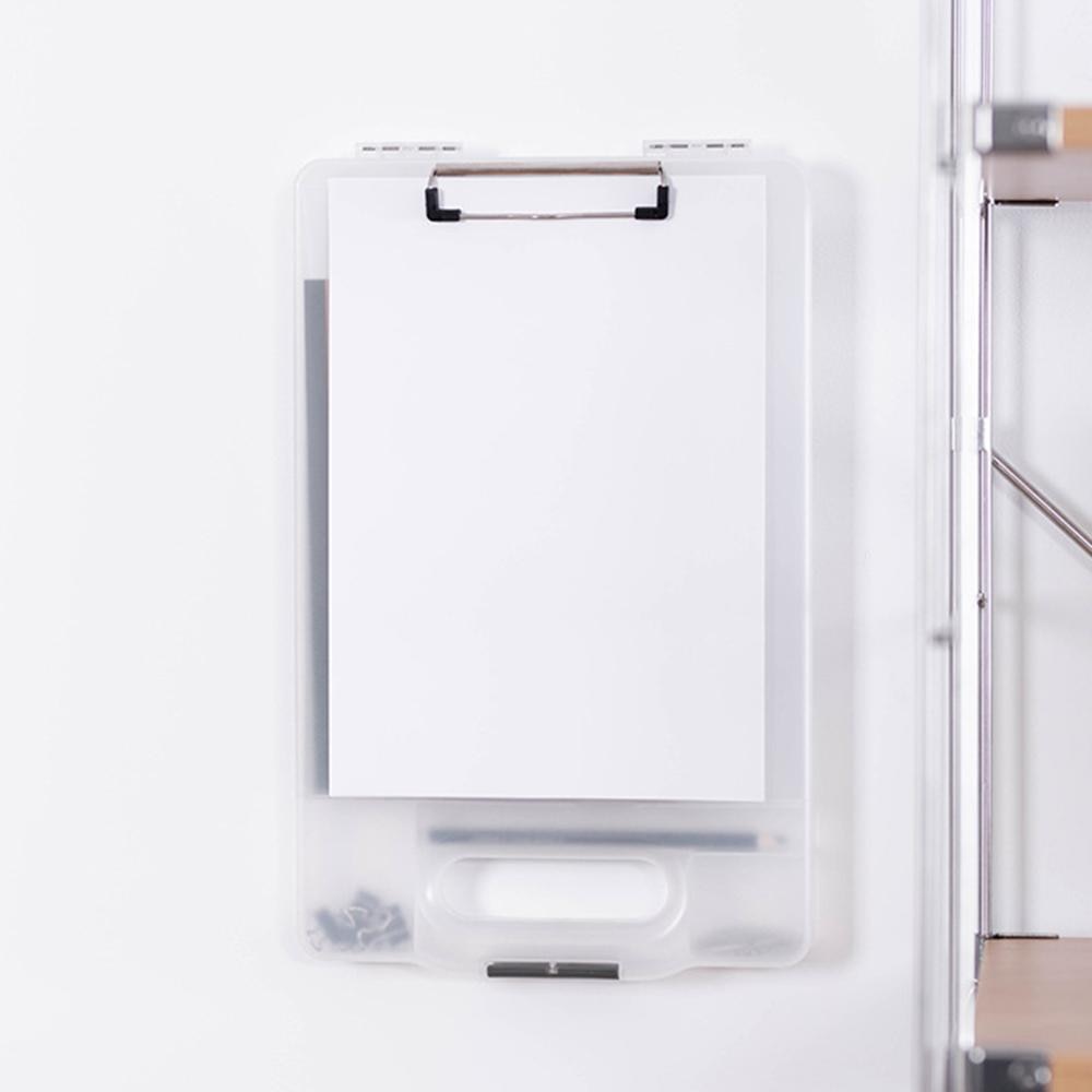 Multifunctional File Organizer Compartment Clipboard Box Case Folder Holder with Handle Office School Supplies