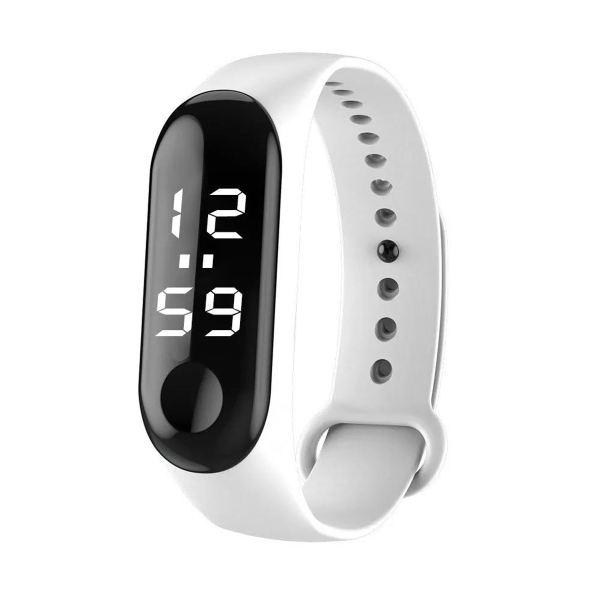 Reloj inteligente M3 para niños, pulsera electrónica multifuncional con pantalla táctil Simple, de vacaciones para estudiantes: Blanco