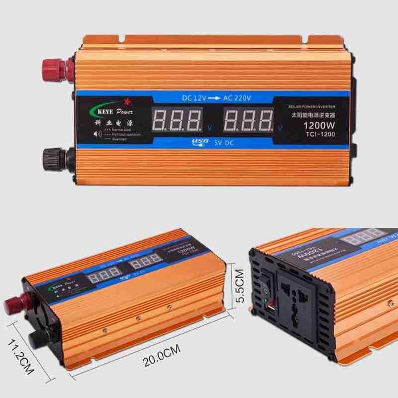 12V 24V Home Car Inverter 750W 1000W Voltage Transfer Solar Power Converter Universal Socket 4 Model Can Choose