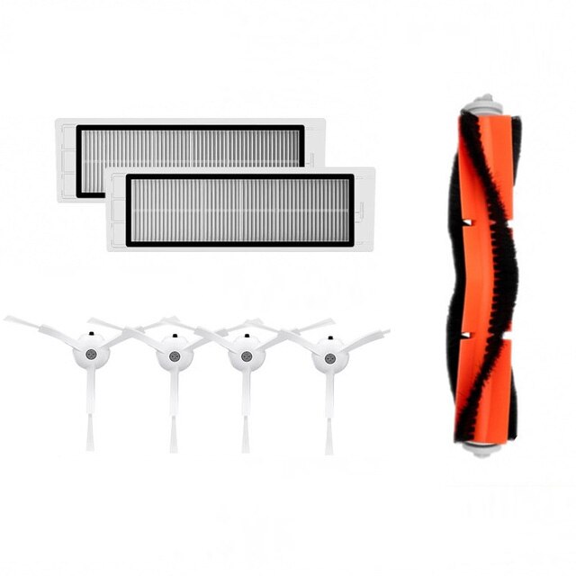 opprinnelig robot  s50 s5 hepa filter + sidebørste + hovedbørste til xiaomi mijia 1/1s/s5 max roborock støvsuger tilbehør tilbehør: Lys gul