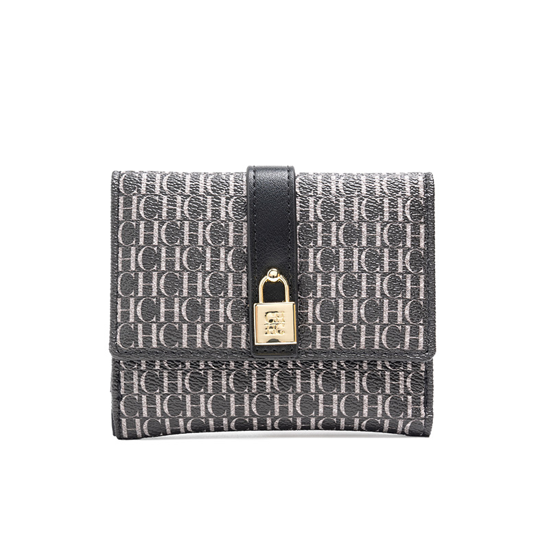 CH Premium Wallet Standard Wallet Women's Temperament Style Card Wallet Versatile Letter Print Walle: Blue
