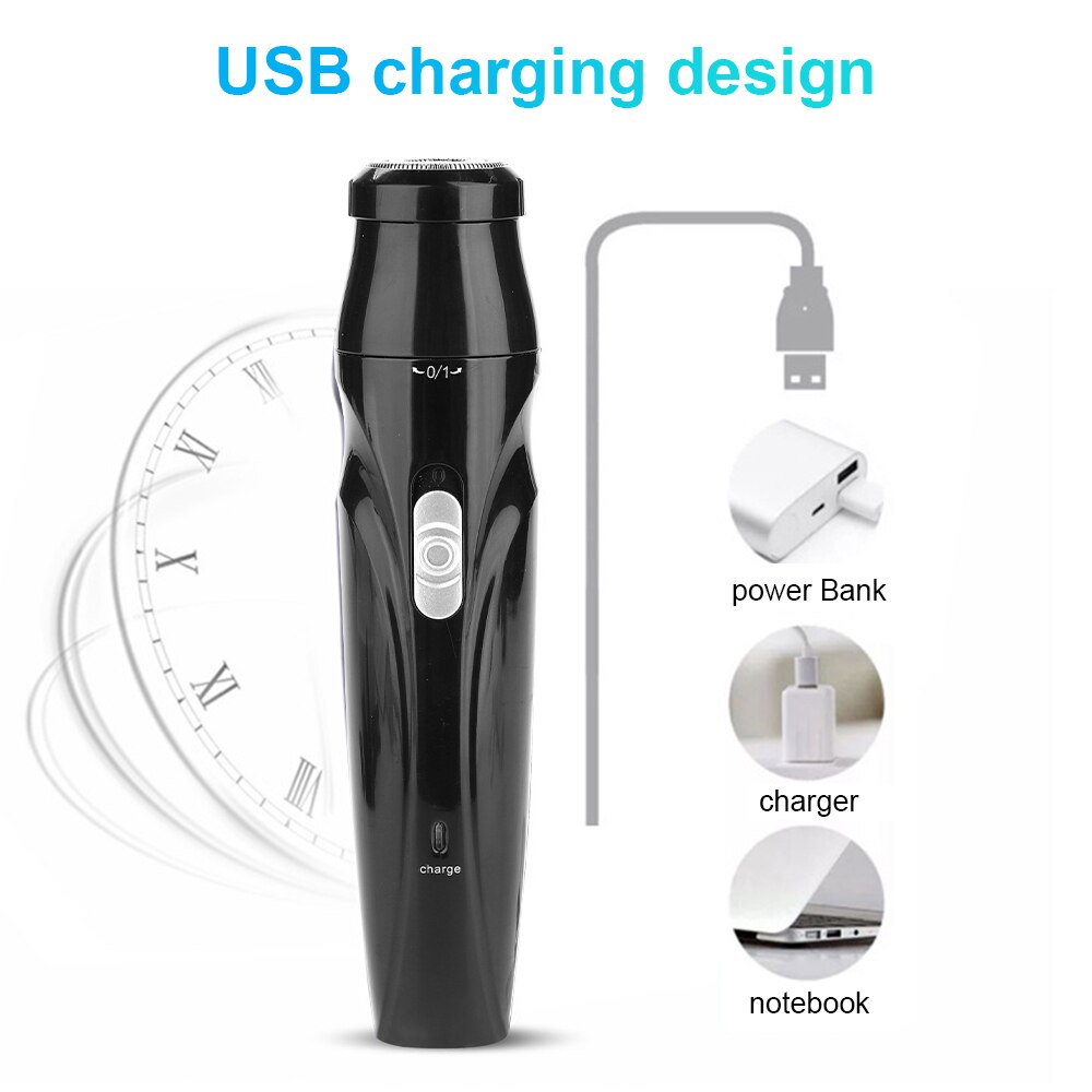 Rasoir électrique 5 en 1 Rechargeable par USB, pour le nez, les oreilles, les cheveux, les sourcils et la barbe