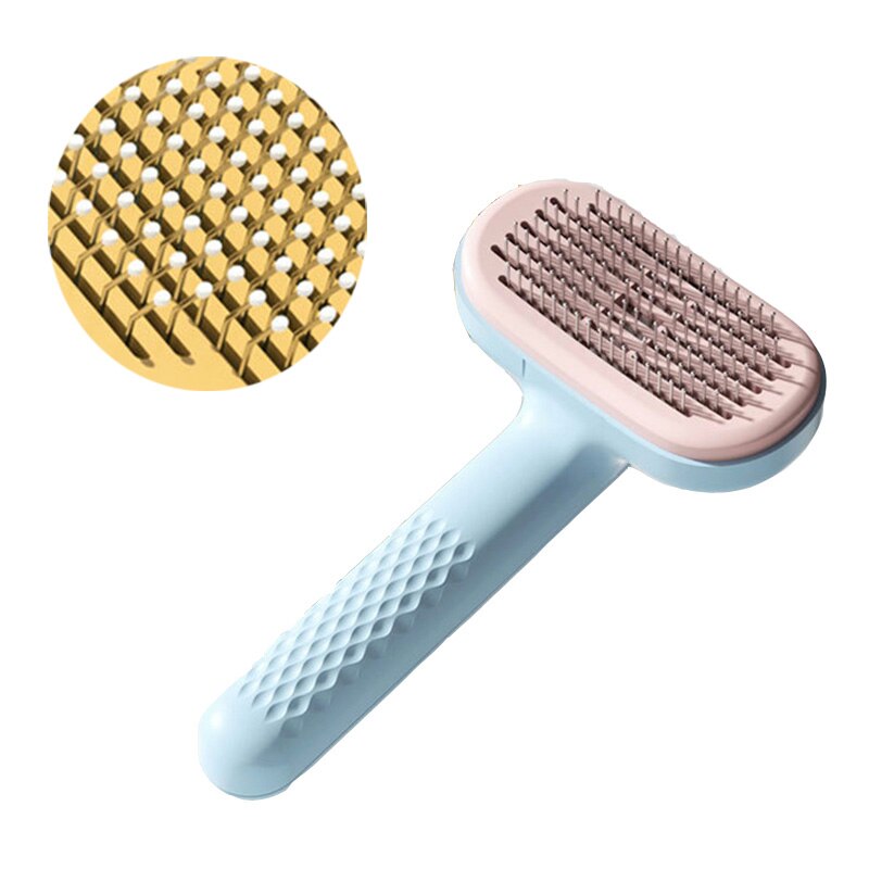 Kat Borstel Hond Kam Haar Kam Voor Katten Accessoires Huisdier Producten Grooming Kammen Schone Borstel Voor Verlies Verwijdert Haren Kat en Hond: Blue 1