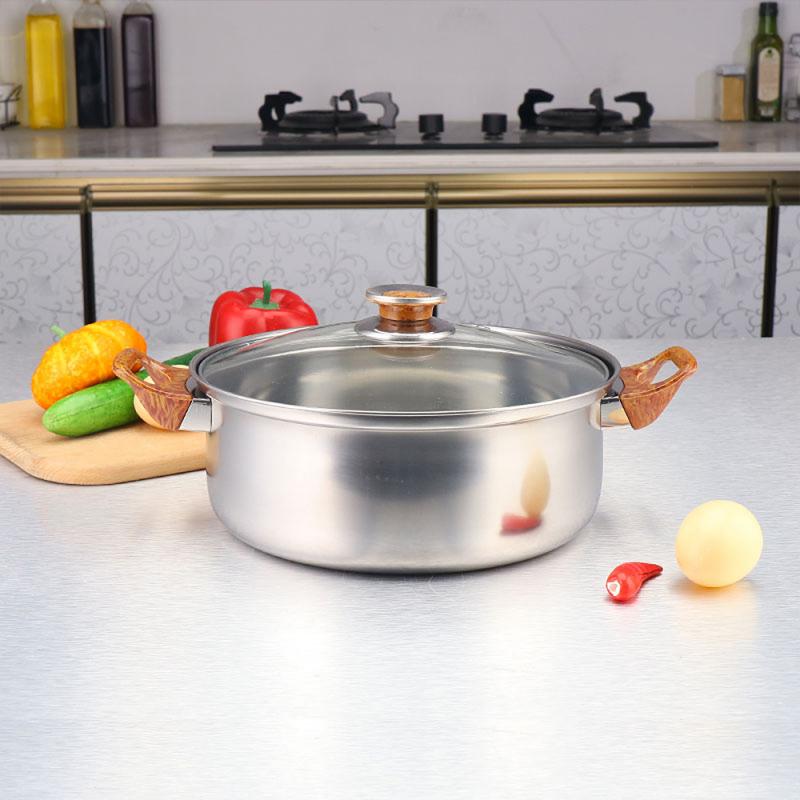 6 pieces of food grade stainless steel pot set high-end soup pot cooking pot set kitchen pot set ollas de cocina