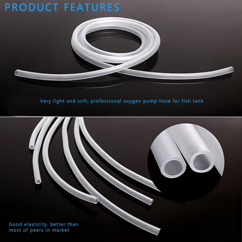Aquarium Accessories Air Pump Soft Silicone Hose Pump Tube for Air Bubble Stone Aquarium Fish Tank Pond