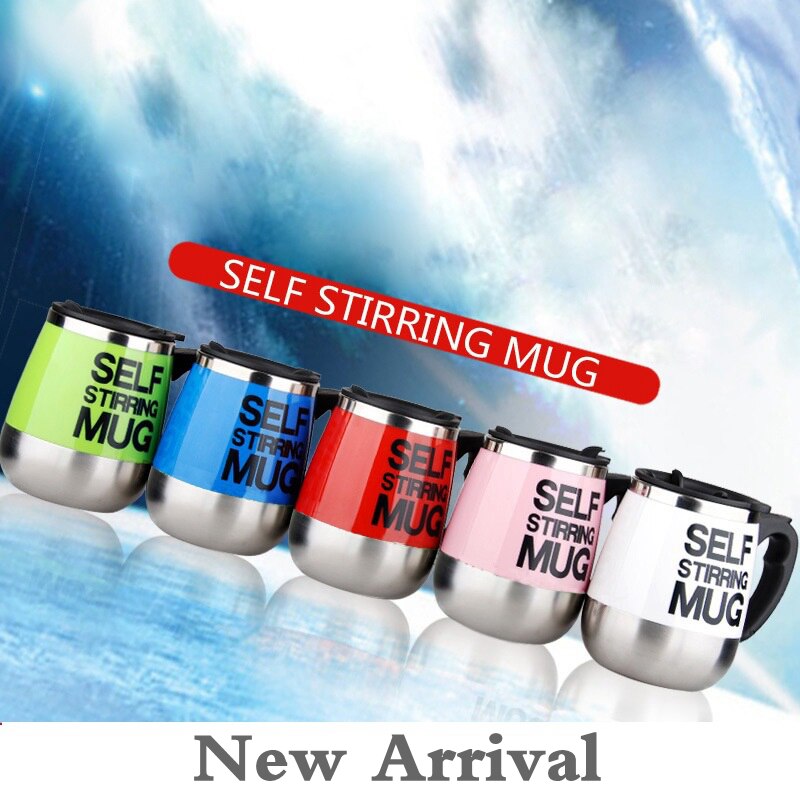 450ml zelfroerende mokken, automatische mengbeker voor koffie, melk, havermout, roestvrijstalen thermische beker, dubbel geïsoleerde slimme beker