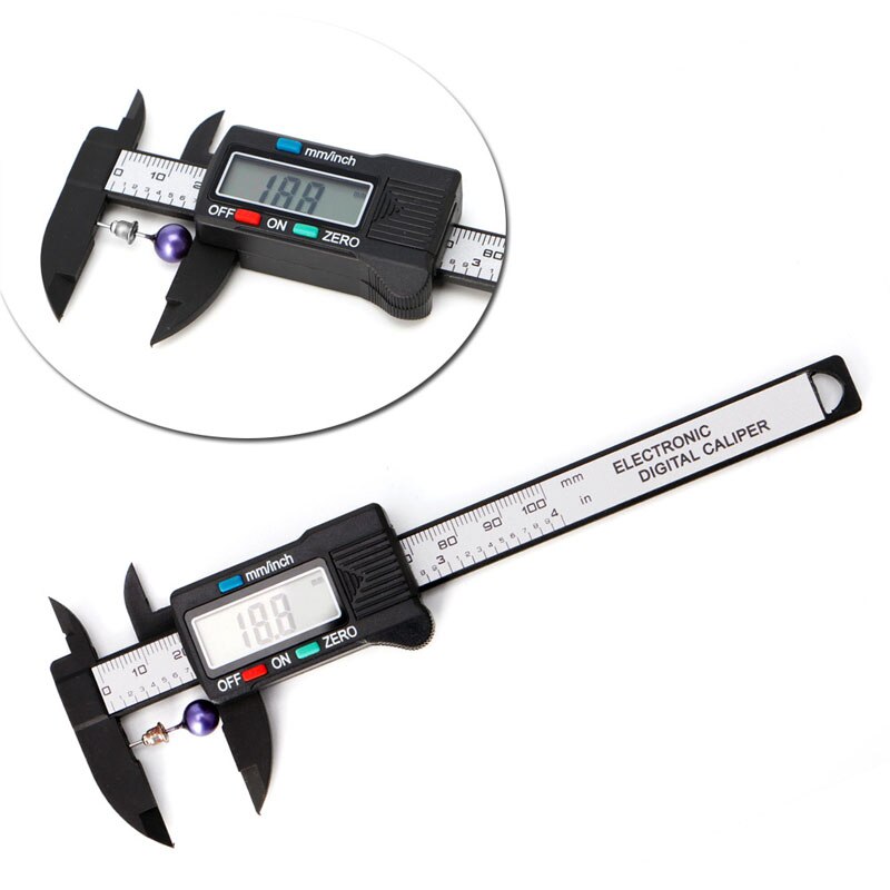 LCD Electronic Digital Vernier Caliper Gauge Measure Stone Bead Gem Jewelry Tool