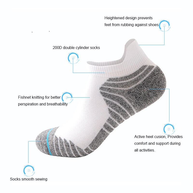 Men athletic socks no show running socks outdoor man sport socks cycling walking socks VKMONY