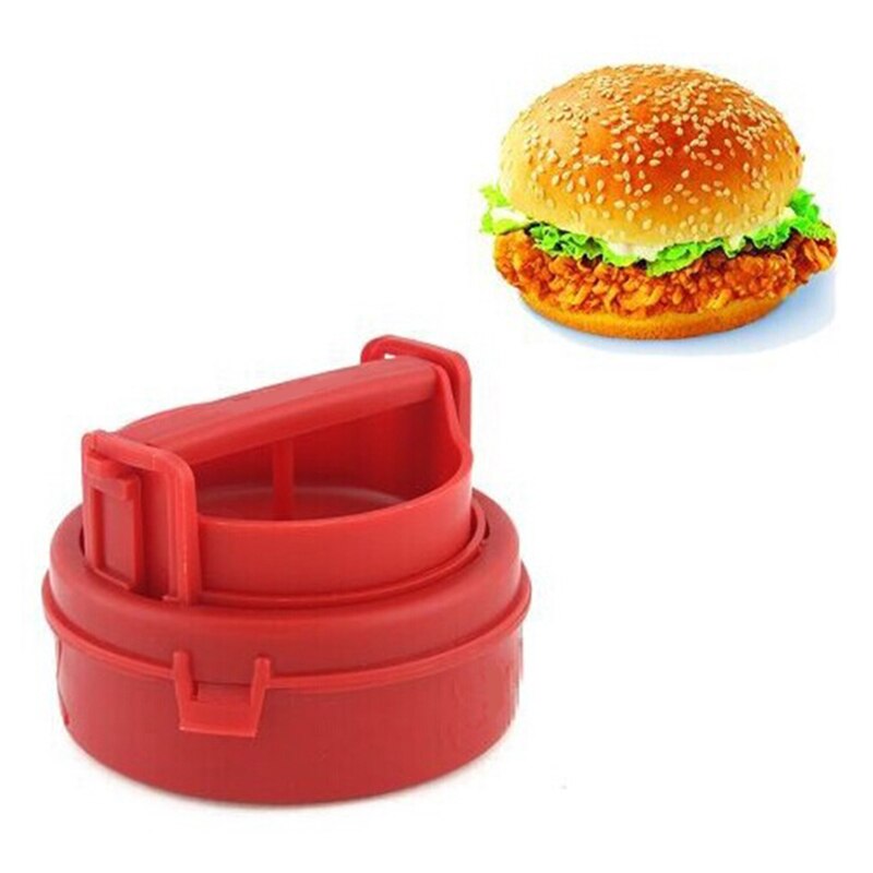 ¡Producto en oferta! 1 pieza de molde de plástico para hacer hamburguesas y hamburguesas, máquina para hacer hamburguesas, máquina para hacer hamburguesas, molde para pastelería, utensilios de cocina