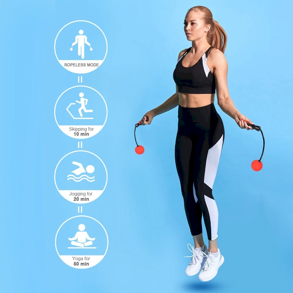 Schnurloses schweres Ball-Springseil, Fitness-Ausbildung, Heim-Fitnessstudio, Innenbereich, Fettverbrennung, Bodybuilding, tragbare Trainingsgeräte für Männer und Frauen