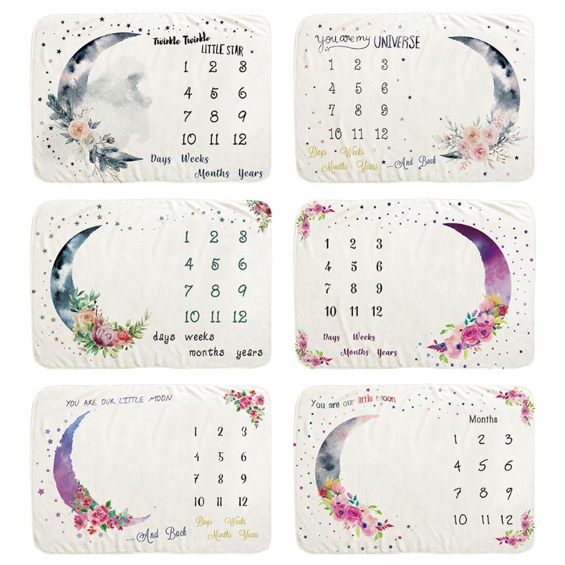 Niemowlę miesięczny rekord wzrostu kamień milowy koc noworodka fotografia rekwizyty tkaniny