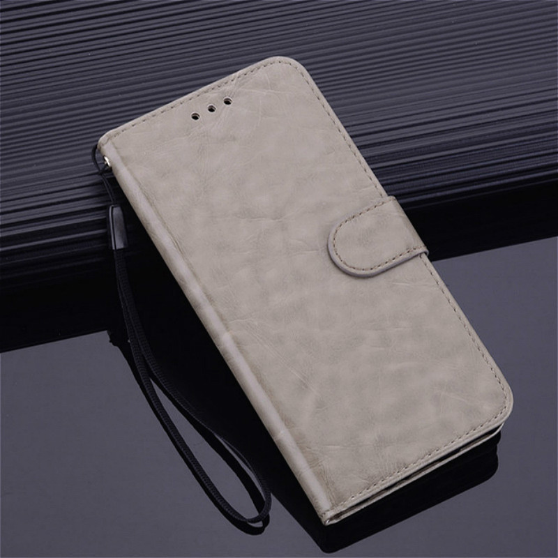 Case For Samsung Galaxy A10 Cases Luxury Business Magnetic Flip Plain Wallet Stand Leather Case For Samsung A10S A 10 Flip Cover: For Samsung A10S / Gray