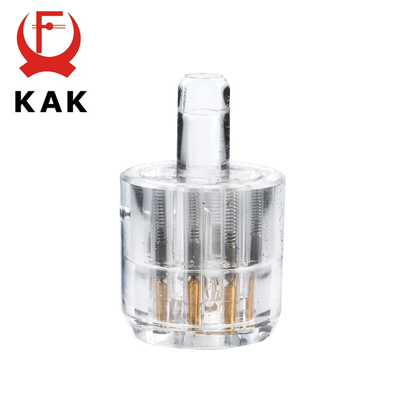 KAK Seven Core Plum Lock Cylinder Transparent Visible Pick Cutaway Practice View Padlock Training Skill For Locksmith Hardware