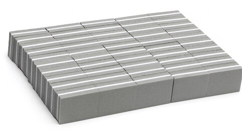 50 sztuk/partia bufor robić paznokci dwustronny mały rozmiar mini bufor robić paznokci blok 6 kolorów jednorazowe profesjonalny mini bufor robić paznokci, JZU-21: szary-50szt