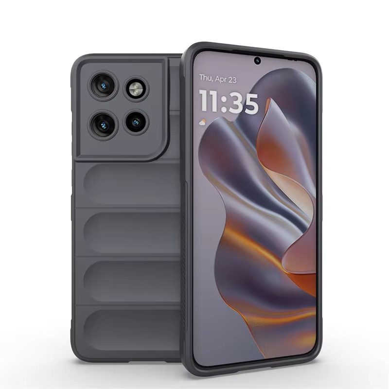 Voor Motorola MOTO Edge 50 Neo 5G Achterkant Telefoon Case Zachte Vloeibare Siliconen Anti-val Schokbestendig Bescherm funda Coupe Gevallen: Canvas / Donkergrijs