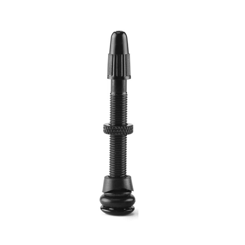 Fahrrad Ventile Fahrrad schlauchlos Presta Ventil Stengel 58mm Aluminium Legierung Keine Rohre Fahrrad Französisch Ventil Adapter Fahrrad Ventil Ader kappe: 1 Stck Schwarz