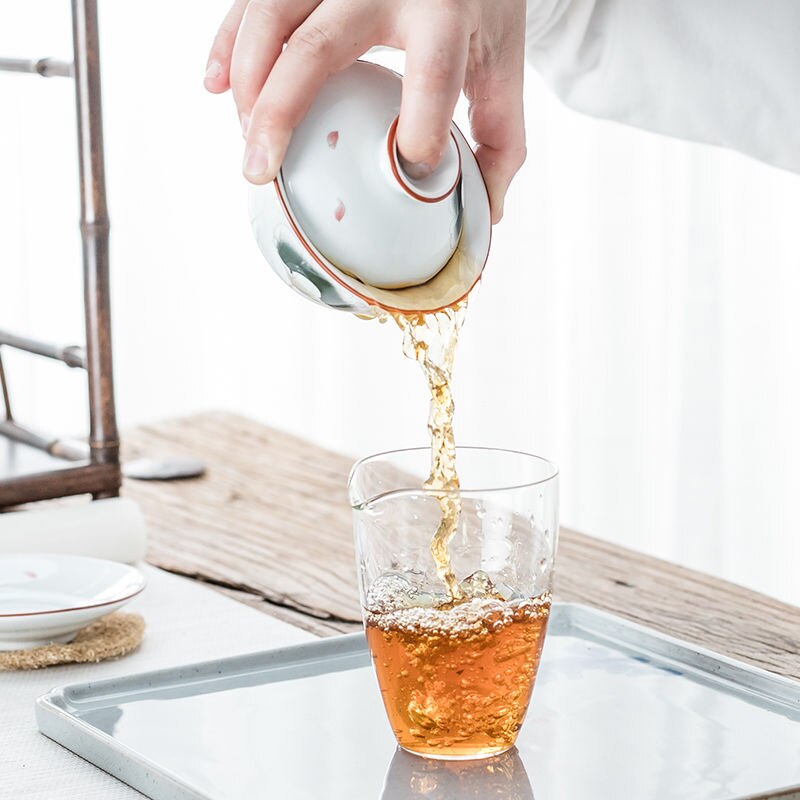 Hand-painted Gaiwan China Porcelain Ceramic Teacup Tea Bowl Kung Fu Tea Set Accessories Hand-held Pot