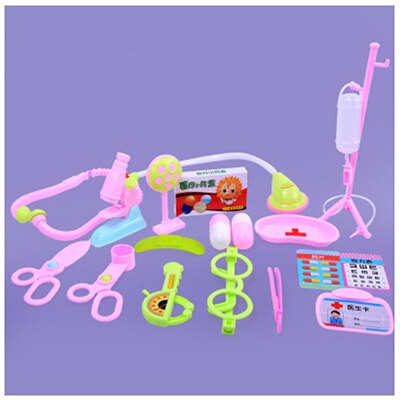 I bambini fingono di giocare a casa Set di giocattoli finta medico simulazione clinica apparecchi scatola di immagazzinaggio Design giocattoli educativi per bambini regalo: 17pcs 003 set