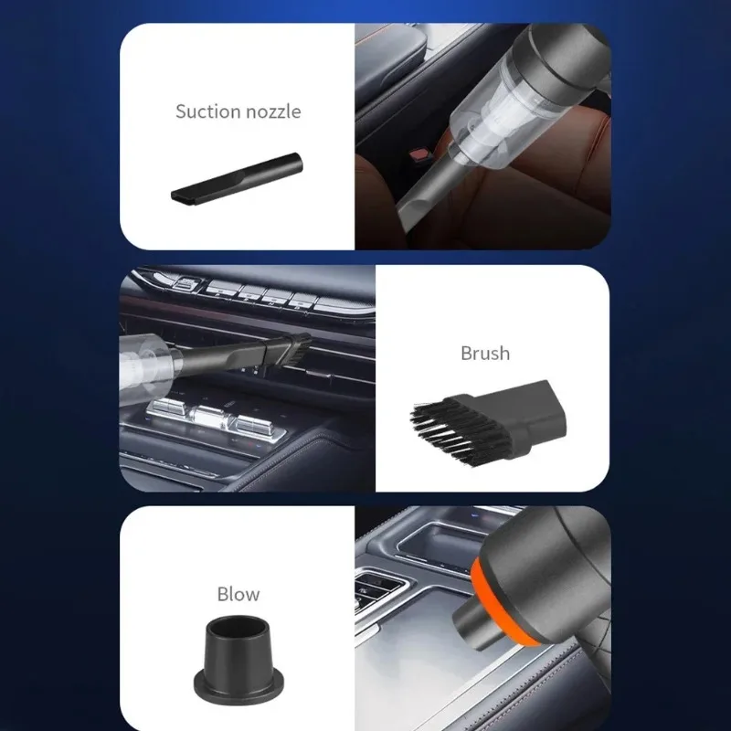 Dust Buster sans fil 1200mAh aspirateur de voiture Mini aspirateur USB charge nettoyage en profondeur portable pour maison voiture poils d'animaux et bureau