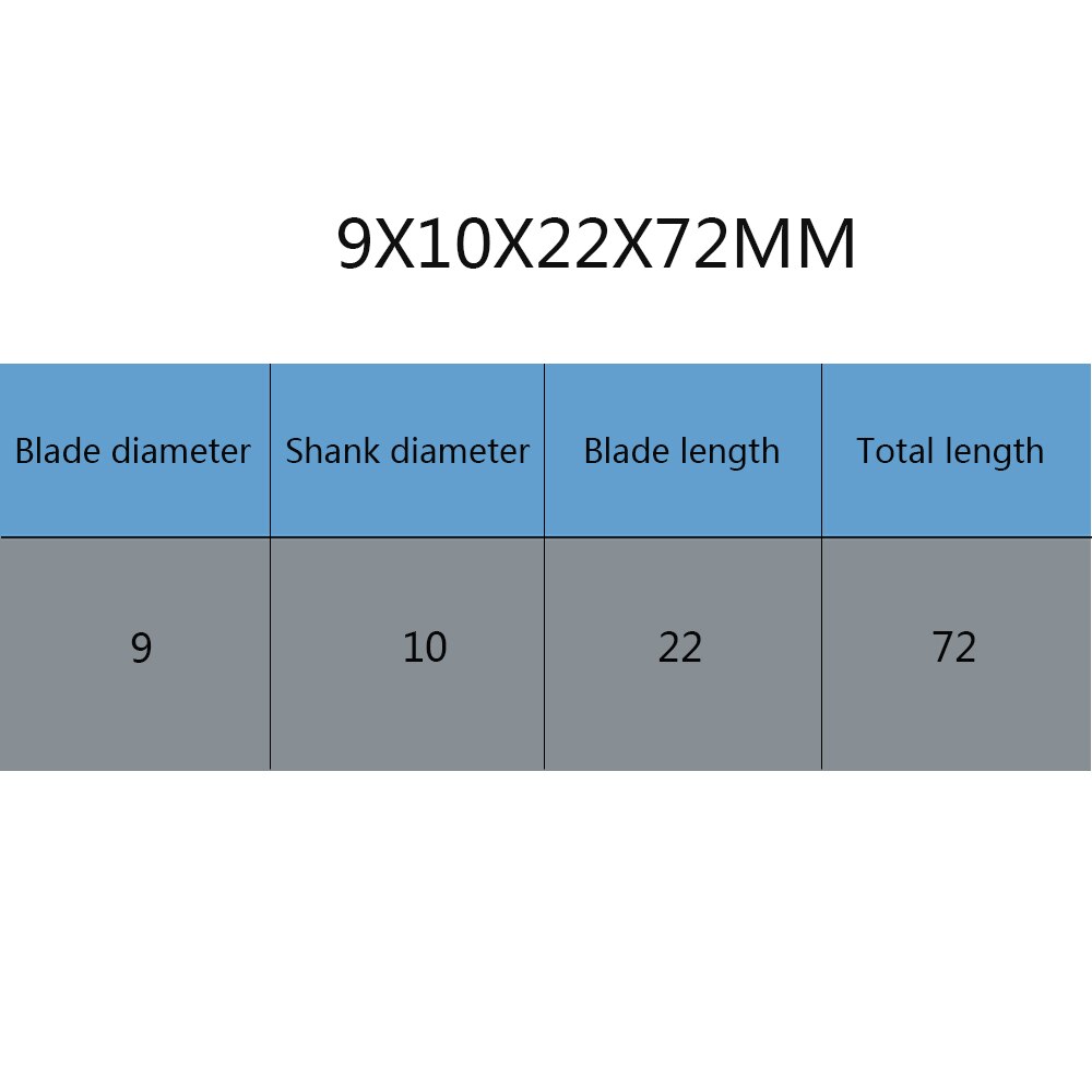 Milling Cutter Metal Drill Bit Set HSS Straight Shank Cutter 4 Blade 1.5-12mm Drills For wooding,Metal,Drilling Machine: 9X10X22X72