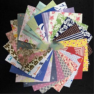 Tela de algodón de trapo de 10x10cm, tela estampada para coser, telas acolchadas para Patchwork, costura DIY, aleatorio, c10869: 30pcsColormixing