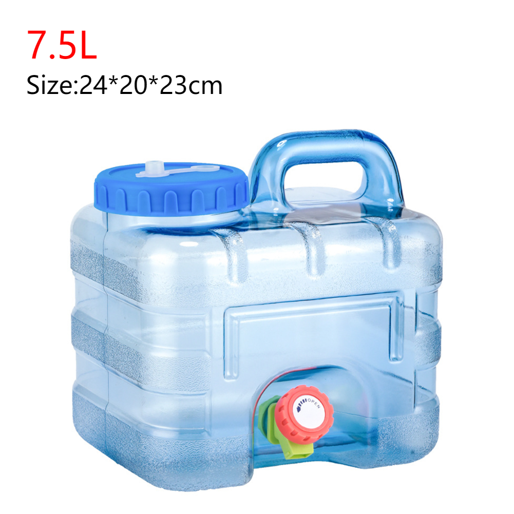 5/7.5/8/10/12/15l Buitenwateremmer Met Kraan Rijden Watertank Container Draagbaar Water Kan Voor Kamperen Picknick Wandelen: Bruin