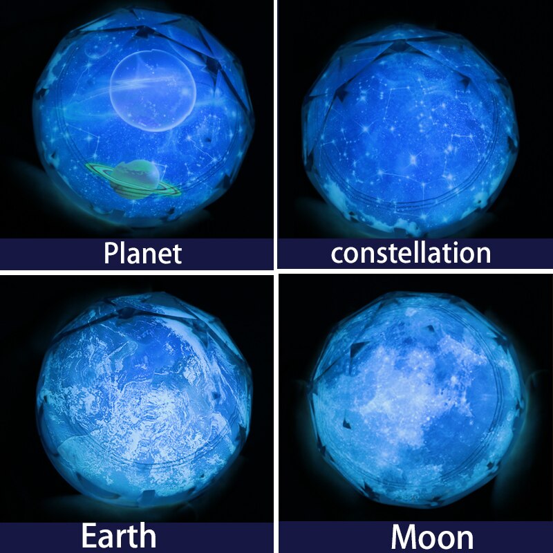 Starry Sky Nacht Licht Planet Projektor Earth Universe LED Lampe Bunte Drehen Blinkende Sterne Spielzeug Kinder Baby Weihnachten