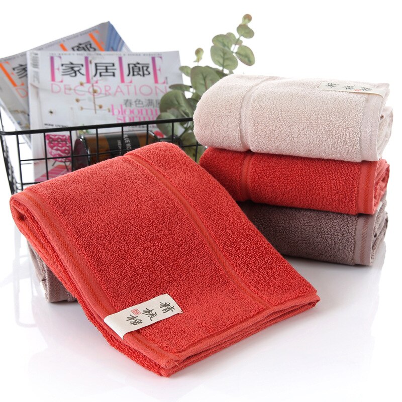 25*50cm high quanlity cotton towel cartoon Solid color washcloth handkerchief for man cloth towel