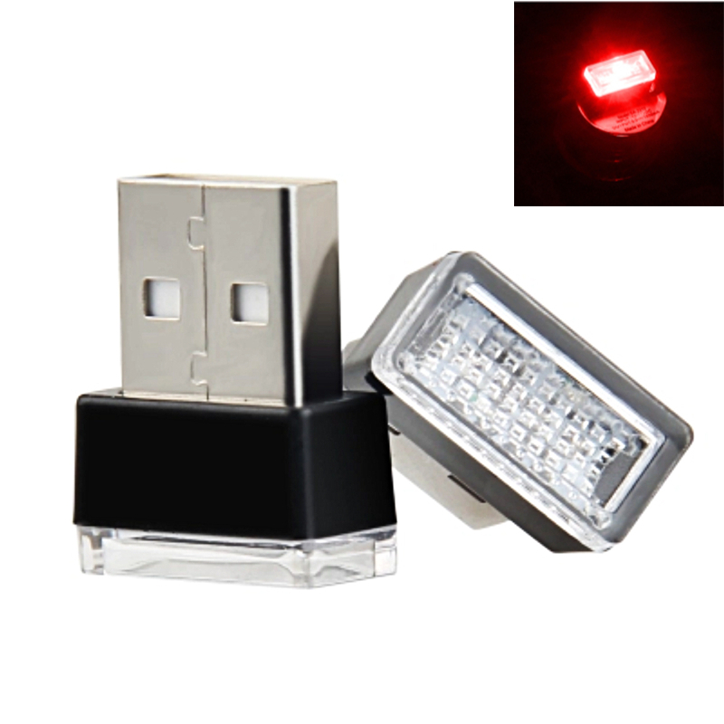 Mini Usb Licht Led Modeling Auto Omgevingslicht Neon Interieur Licht Auto Sieraden Ambient Noodverlichting Auto Accessoires 7 Kleuren: Cold White