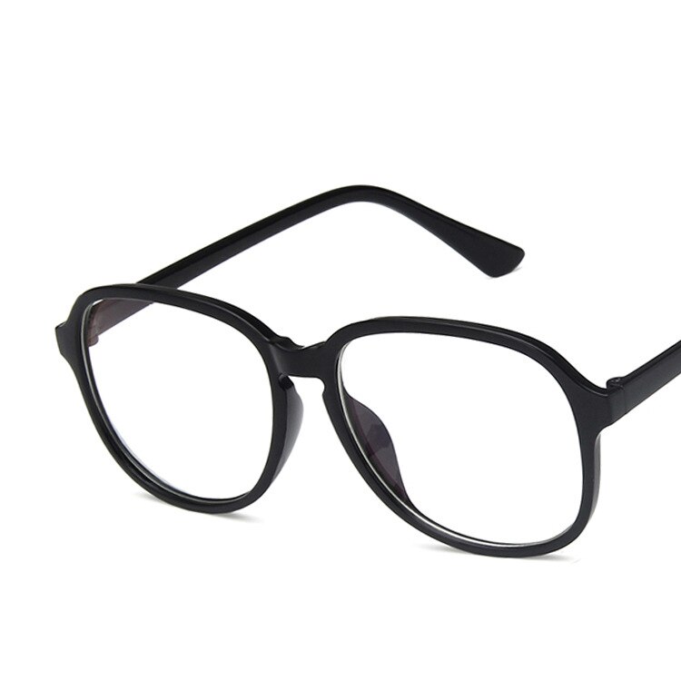 Oversized Transparent Glasses Brand Square Frame Women Optical Clear Len Glasses Pink Eyeglass Frames: c4black