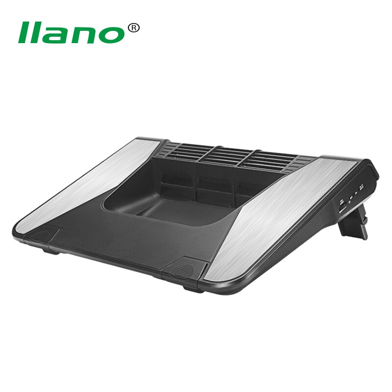 LLANO 17inch Gaming Laptop Cooler metal horizontal axis turbo fan Laptop Cooling Pad Low Decibel Notebook Radiator Stand: Default Title