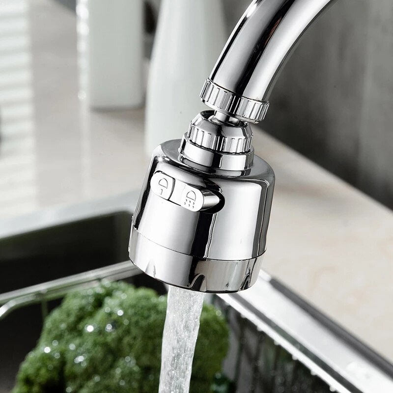 360 Degree Flexible Nozzle Spout Water Saving Kitchen Sink Tap Faucet Extender Shower Head Bubbler Saver Tap Bathroom