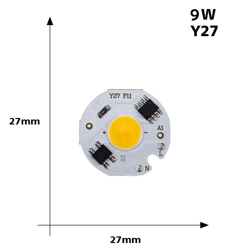 Cob Led Chip Licht 220V 10W 50W 20W 30W 3-9W Rechthoekige Chip lamp Voor Spotlight Geen Behoefte Driver Diy Led Schijnwerper Lamp Y27 Y32: Y27 9W / Warm white